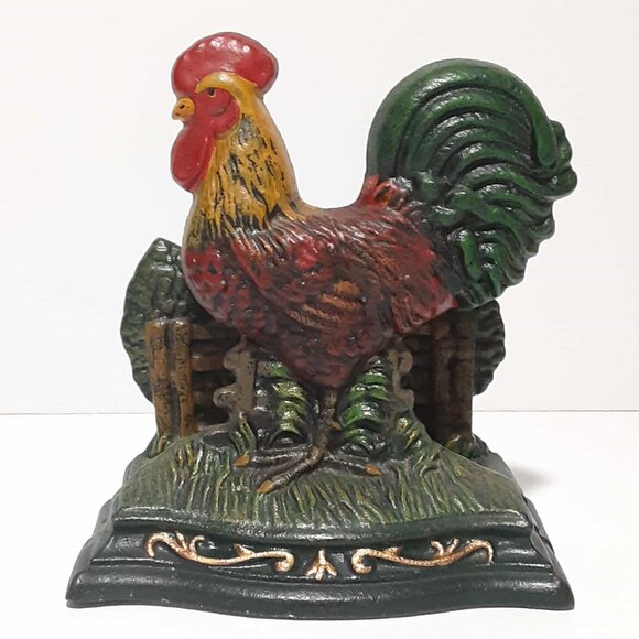 Rooster Napkin / Mail Holder ~ Cast Iron ~ Country Farmhouse Kitchen - Picture 9 of 9